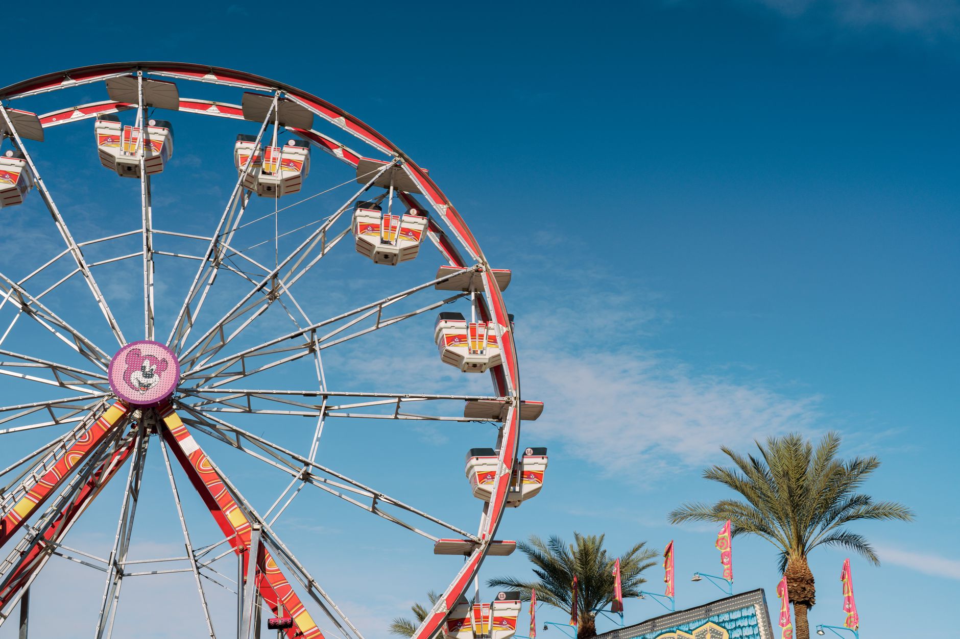 coachella festival ferris wheel palm trees